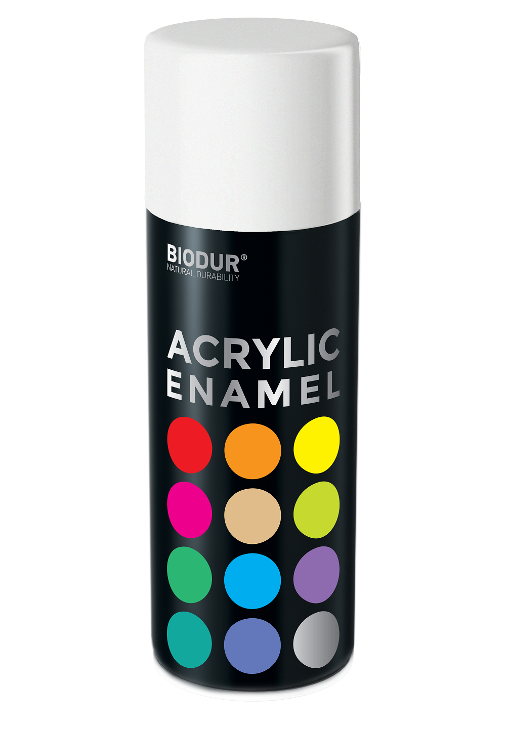 Емаль акрилова Biodur RAL 9010 білий мат 400 мл